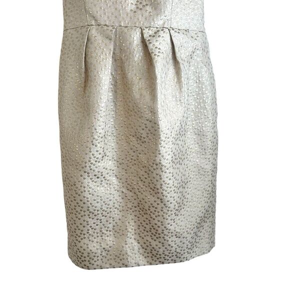 Jenny Yoo Collection Coco Gold Dot Jacquard Strapless Cocktail Mini Dress - Picture 6 of 10